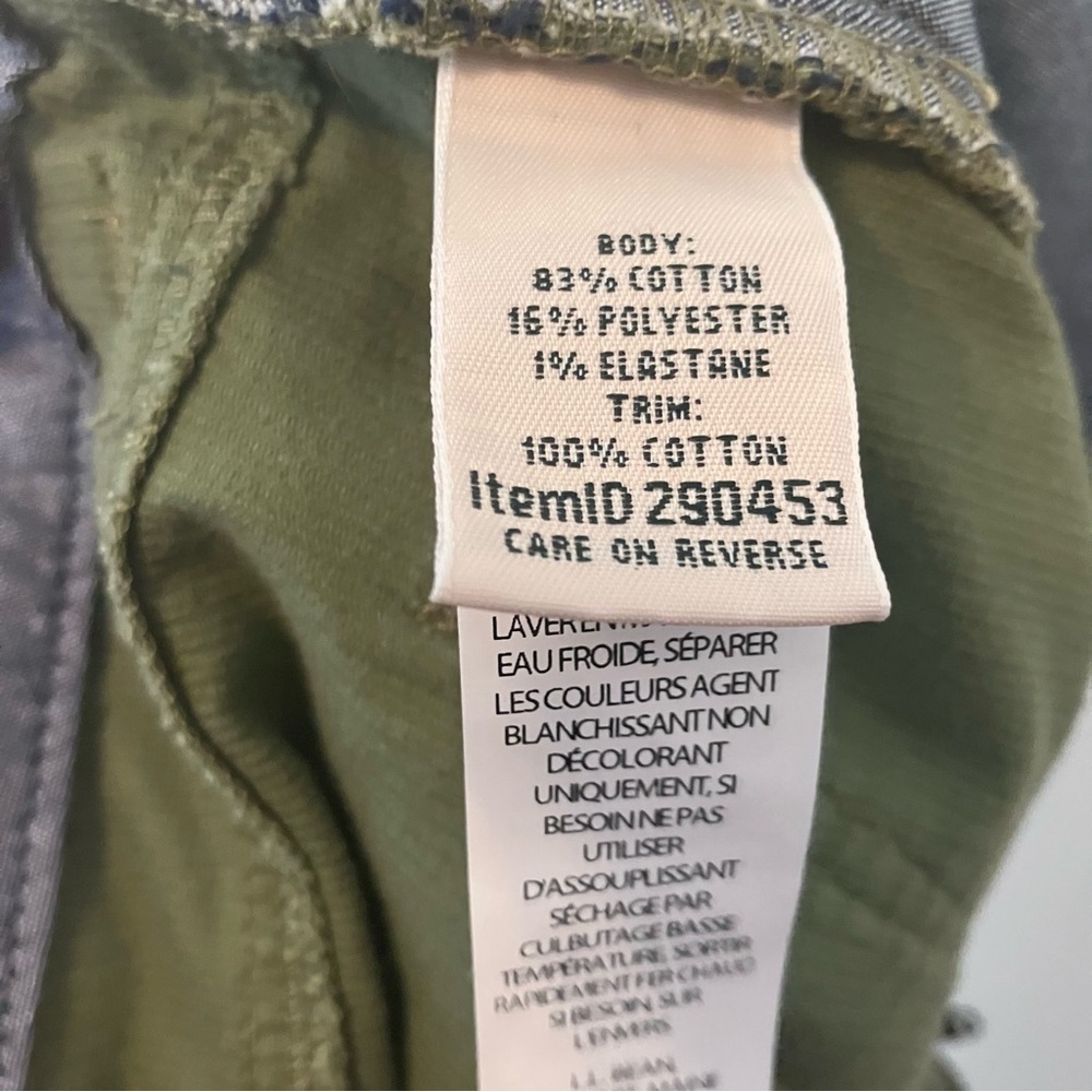 L.L. Bean Womens Favorite Fit Sz. 12 Spring Green Cotton Corduroy HEMMED - Picture 2 of 6